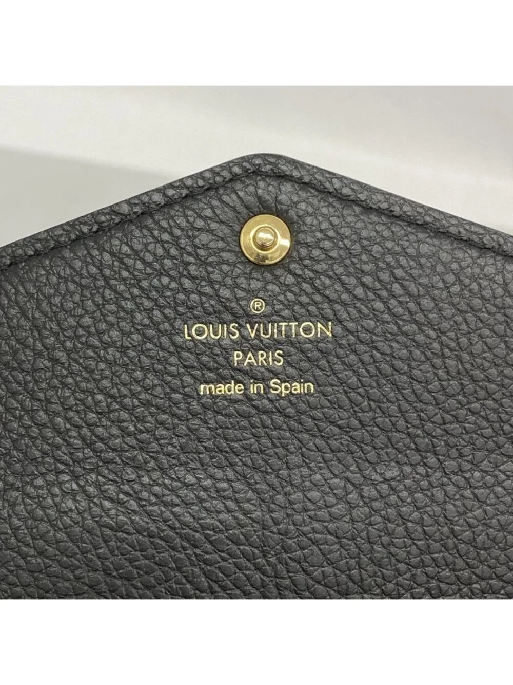 Louis Vuitton Wallet Monogram Empreinte Bicolor Portefeuille Sarah Black Beige
